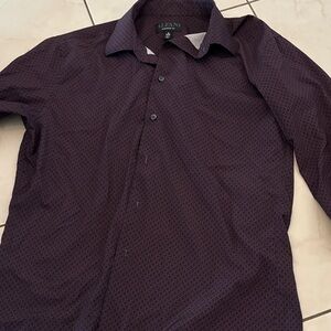 Alfani Men's Dark Red Casual Button Down Shirt